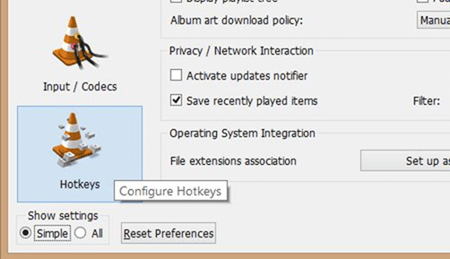 Personalize atalhos de teclado no VLC
