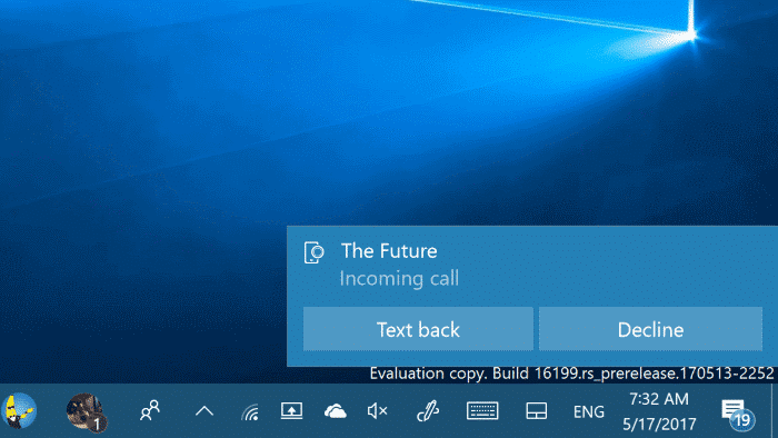 Como obter notificações de chamadas recebidas na área de trabalho do Windows 10