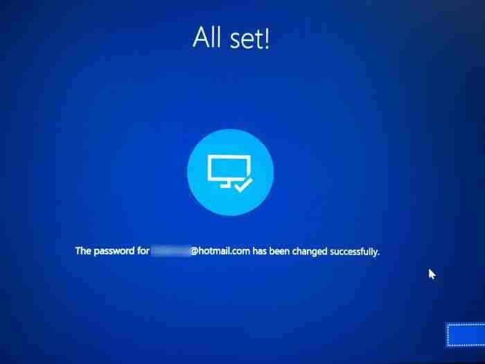 Redefinir a senha da conta da Microsoft na tela de login no Windows 10