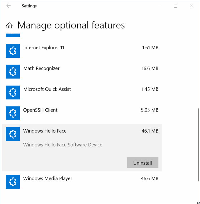 Como reduzir o tamanho do armazenamento reservado no Windows 10 3 Desinstalar recursos opcionais