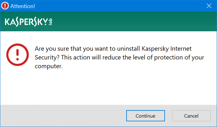 Reinstale o Kaspersky sem o código de ativação
