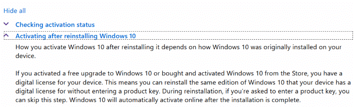 Ativando após reinstalar o Windows 10