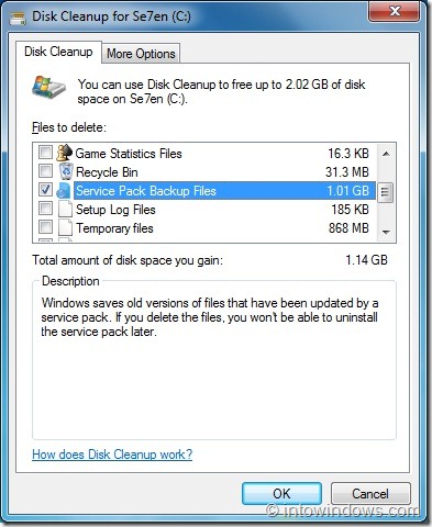 Como remover facilmente os arquivos de backup RTM do Windows 7 Service Pack 1 para recuperar o espaço em disco perdido