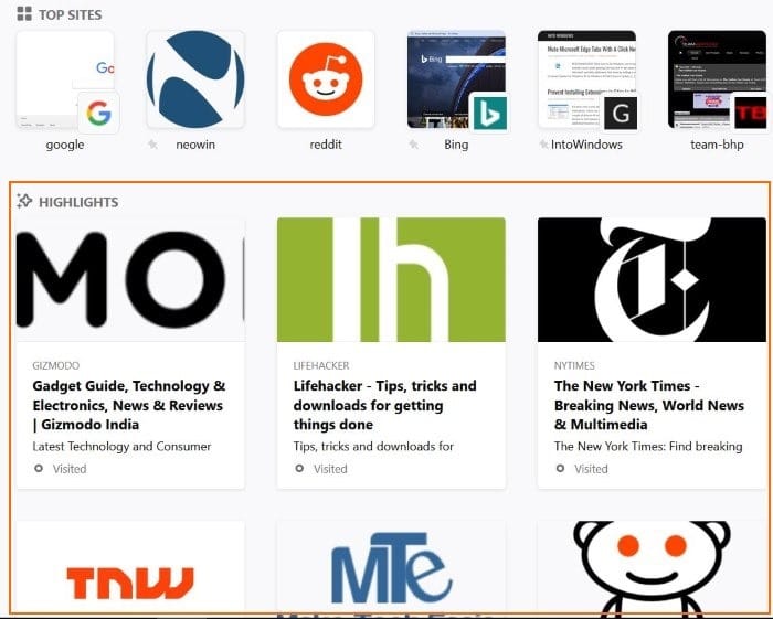 Como remover os destaques do site da nova guia no Firefox 57 1 Como remover os destaques do site da nova guia no Firefox 57
