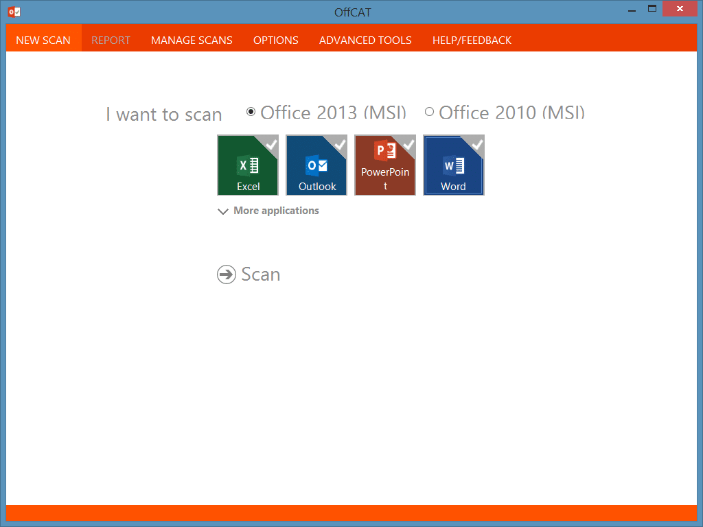 Corrigir problemas do Microsoft Office 2010/2013 com esta ferramenta 3 Digitalize e repare o Office 2007, 2010 e 2013