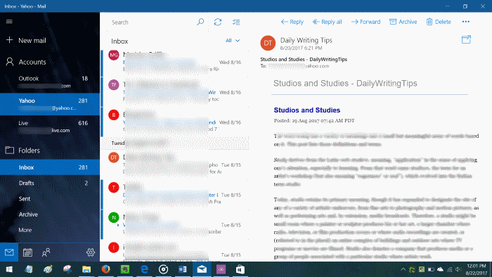 Salve e-mails como PDFs no Windows 10