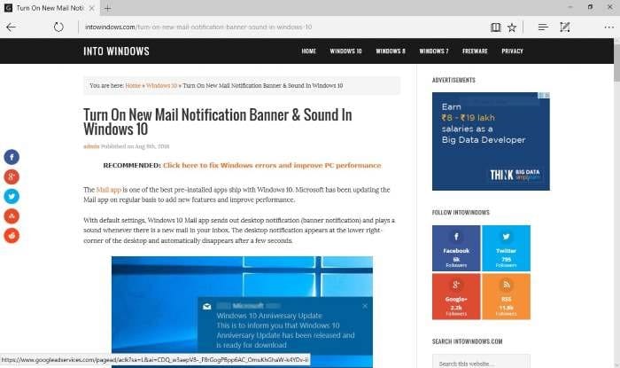 Como salvar uma página da Web como arquivo PDF no Microsoft Edge 1 Salvar uma página da Web como arquivo PDF no Windows 10