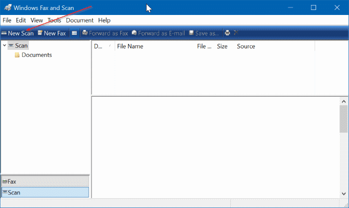 Salve arquivos digitalizados como PDF usando o Windows Fax & Scan
