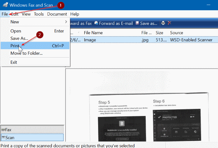 Salve arquivos digitalizados como PDF usando o Windows Fax & Scan