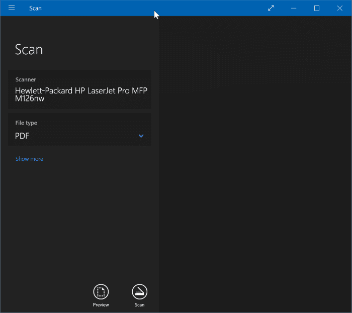 Salve arquivos digitalizados como PDF usando o Windows Scan