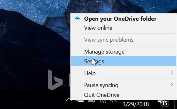 Salve as pastas da área de trabalho, documentos e imagens no OneDrive no Windows 10