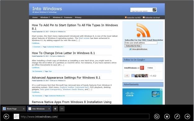 Como sempre mostrar a barra de endereços e guias no Internet Explorer 11