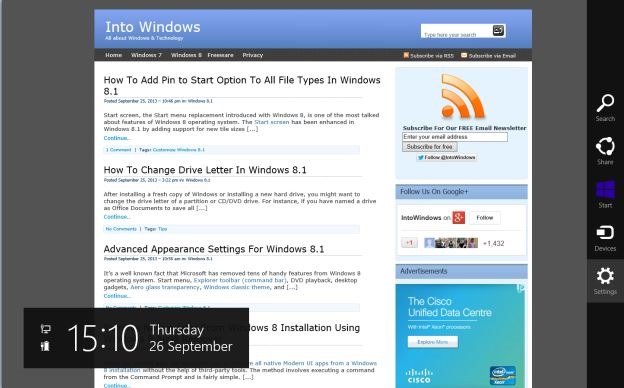 Como sempre mostrar a barra de endereços e guias no Internet Explorer 11