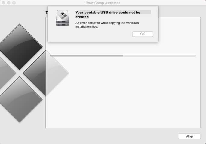 Correção do erro “Sua unidade USB inicializável não pôde ser criada” no Boot Camp