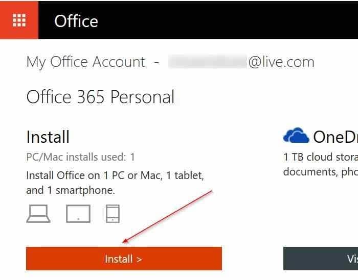 Transferir o Office 365 para outro PC ou computador Windows