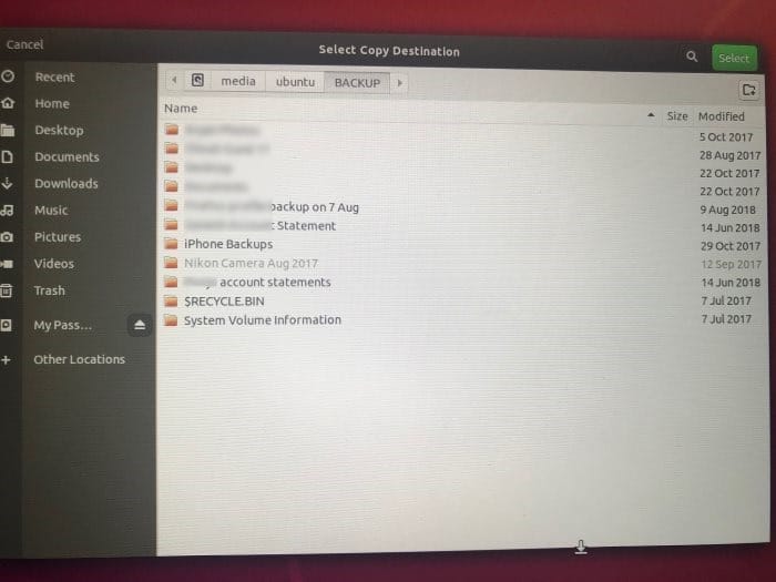 Faça backup de dados do PC usando o Ubuntu live USB