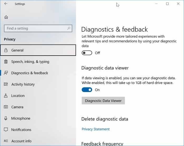 Veja os dados que o Windows 10 está enviando para a Microsoft 2 Visualizador de dados de diagnóstico do Windows