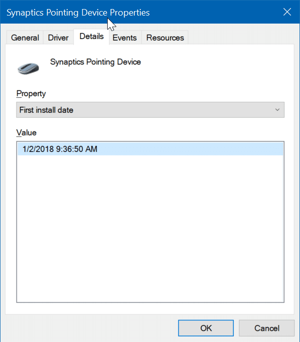 Conheça a data de instalação do driver de dispositivo no Windows 10