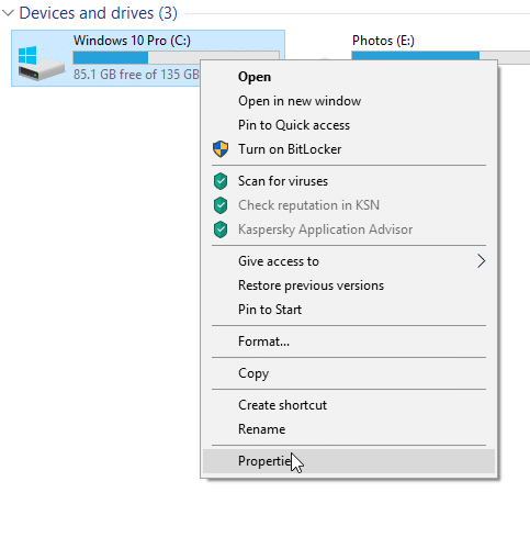 Verifique se o seu PC possui SSD usando o Explorador de Arquivos