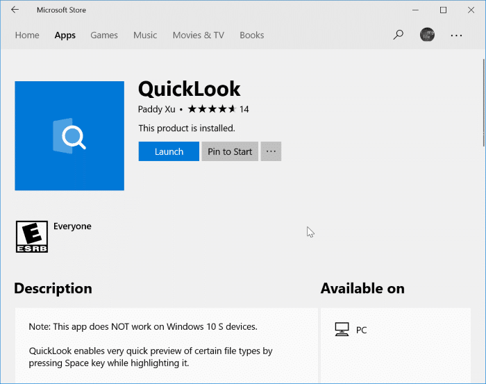 Aplicativo QuickLook para visualizar arquivos rapidamente no Windows 10