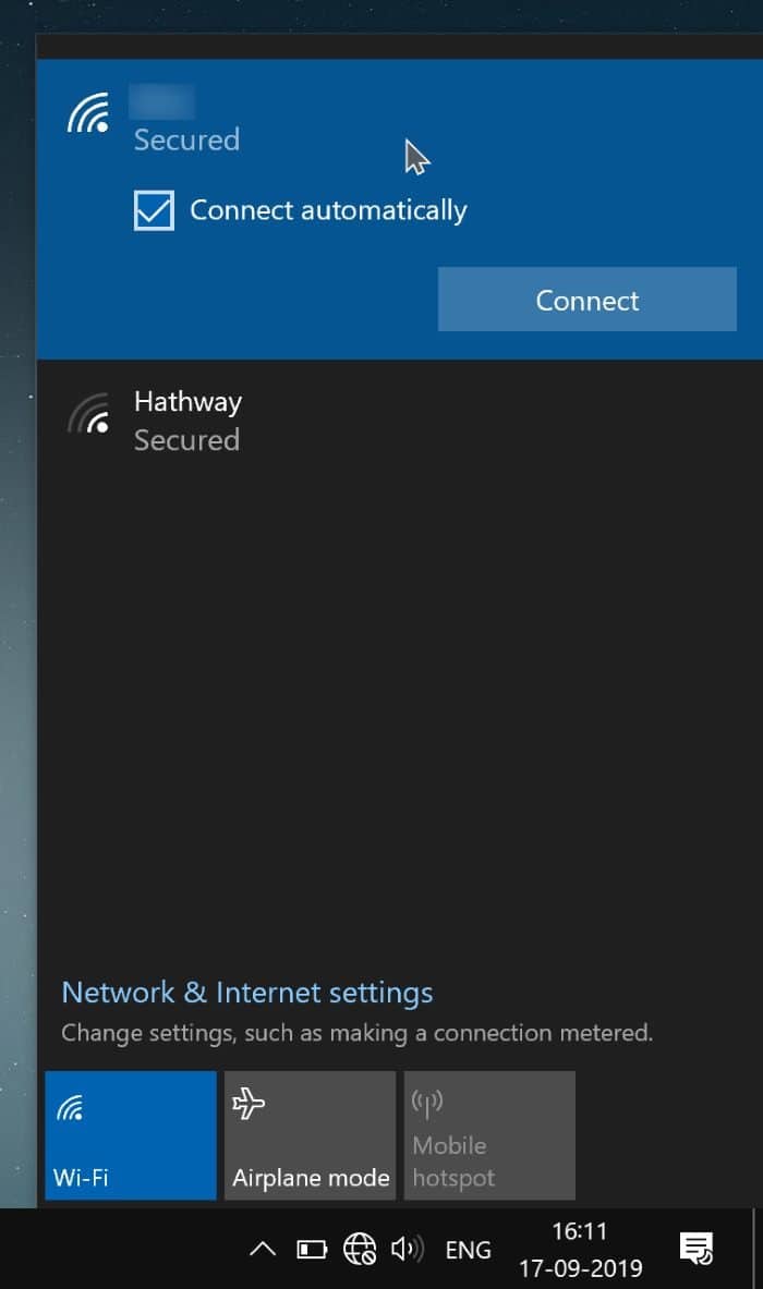 Esqueça e adicione a rede Wi-Fi