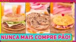 NÃO COMPRE PÃO! 3 Receitas de PÃO RÁPIDAS para fazer na Frigideira | Não precisa de Forno | RM757