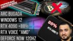 Resumão – Windows 12 / RTX Voice AMD / RTX 4090 +82% / Intel minera / Geforce Now 120hz / RTX Areia
