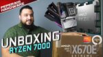 Unboxing AMD RYZEN 7000! Placa-mãe X670E AM5, RYZEN 7 7700x E RYZEN 7 7900x, RAM DDR5 6000Mhz EXPO