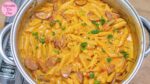 Macarrão cremoso com calabresa em uma única panela: receita fácil e rápida de tudo misturado